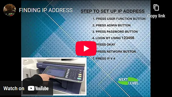 How to Find IP Address on Toshiba eStudio Copier/Printer