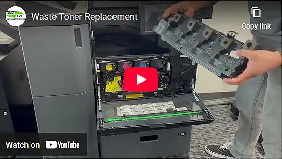 Waste Toner Cartridge Replacement on Toshiba Copier